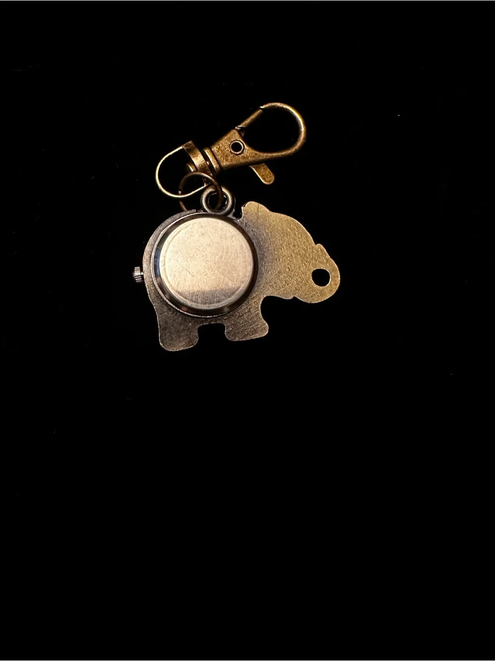 Vintage-style bronze elephant watch analog movement./ AS IS UNTESTED